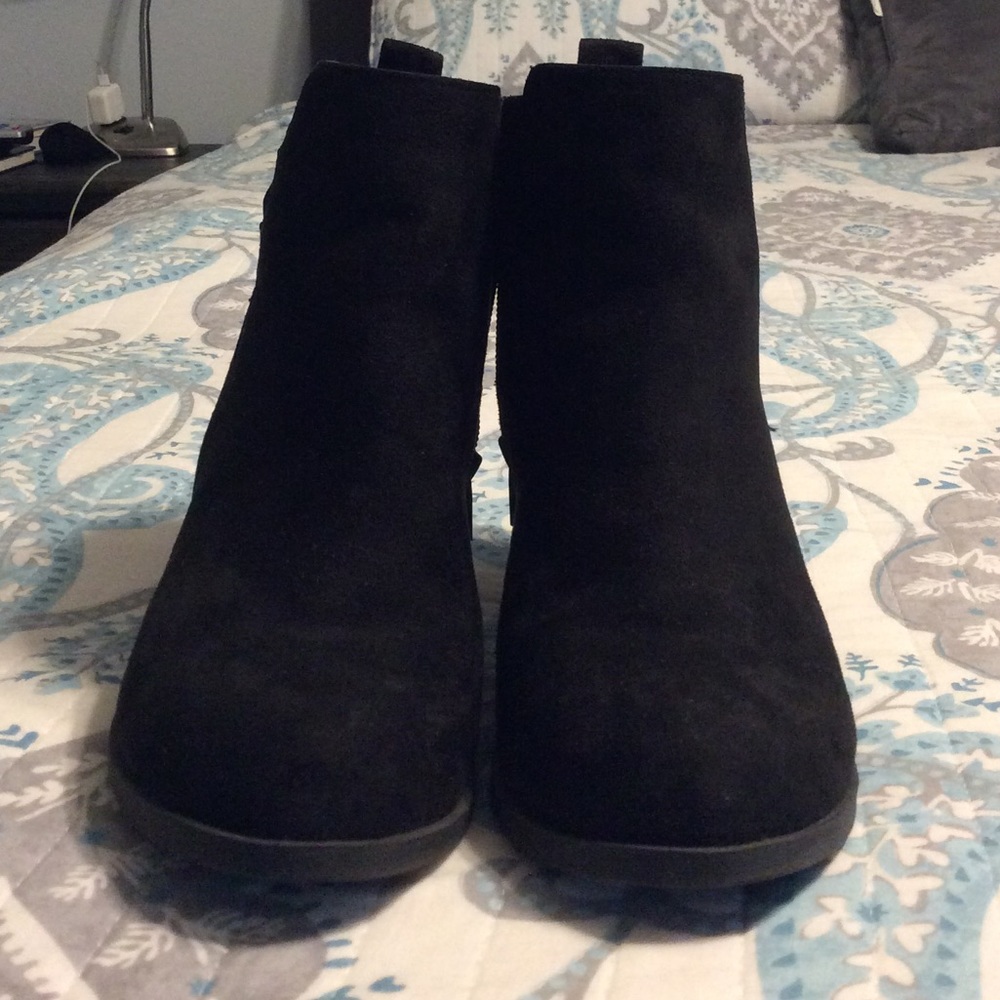 Mix No. 6 Black Suede Booties.